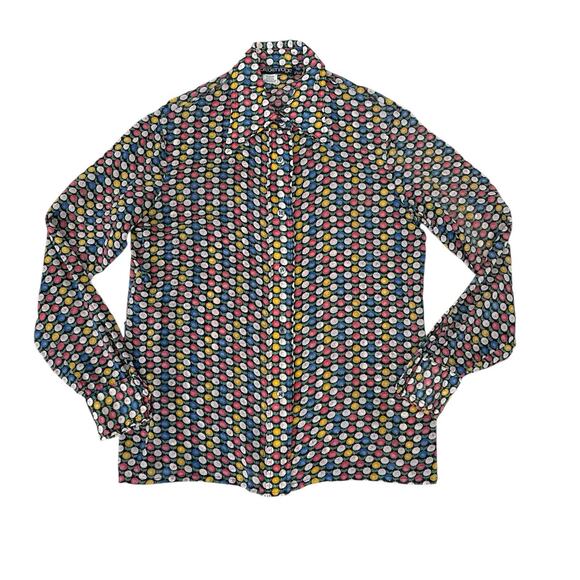 Vintage 1970’s Dagger Collar Floral Print Blouse Shirt S/M - Picture 4 of 10